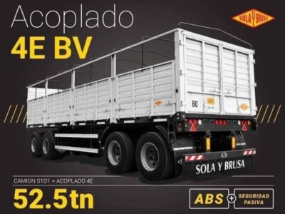 Acoplado barandas volcables 4 ejes SOLA Y BRUSA