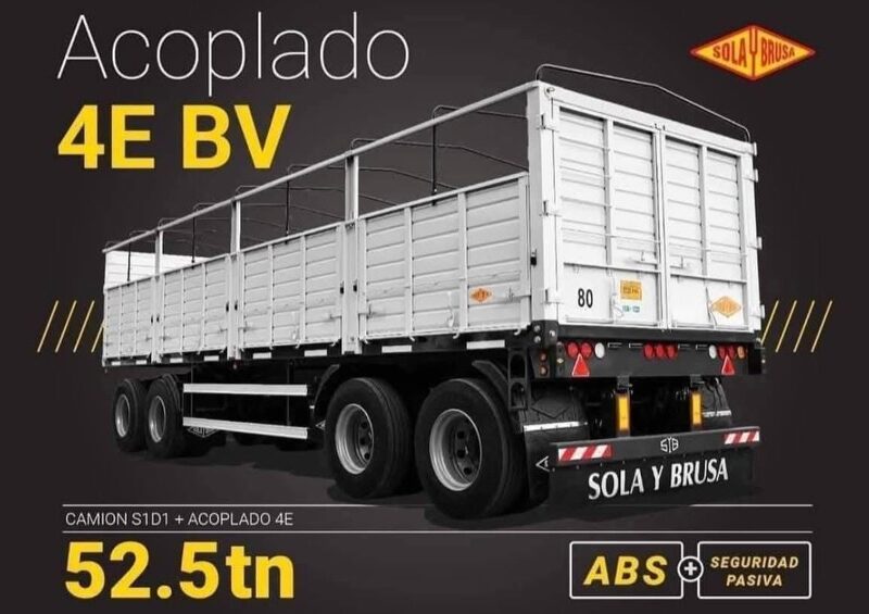 Acoplado barandas volcables 4 ejes SOLA Y BRUSA